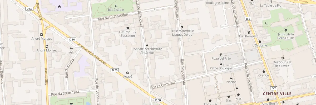 Plan du 85B Rue de Billancourt à Boulogne-Billancourt