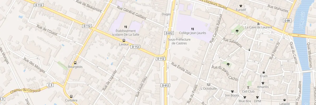 Plan du 1 Bd Georges Clemenceau à Castres