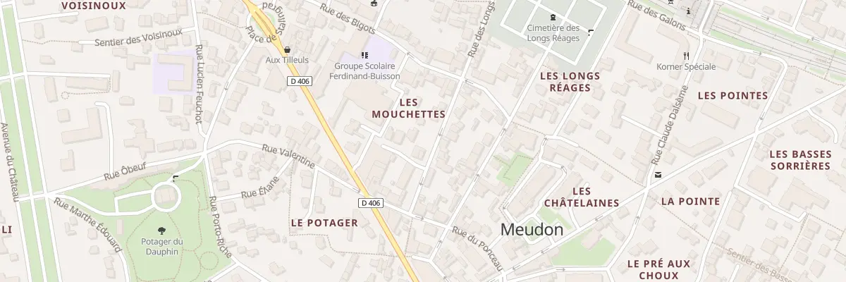 Plan du 13 Rue des Longs Réages à Meudon