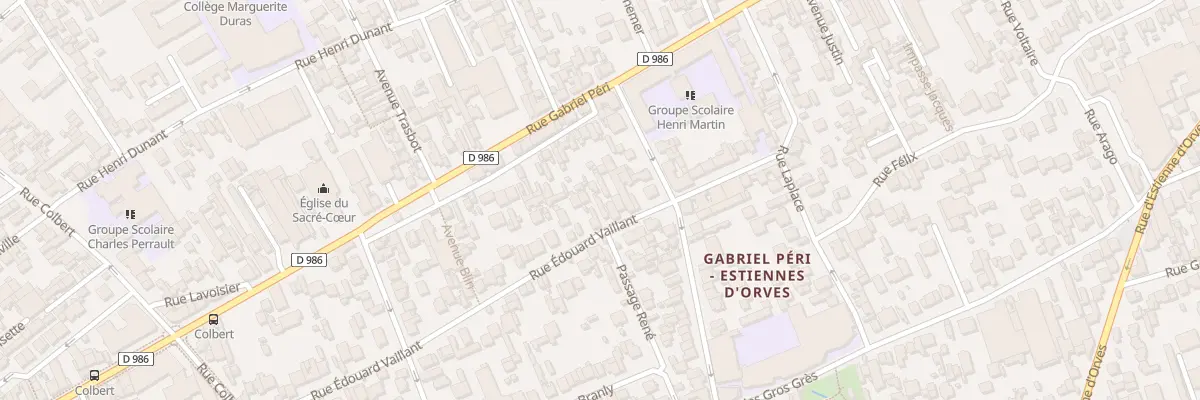 Plan du 34 Rue Edouard Vaillant à Colombes