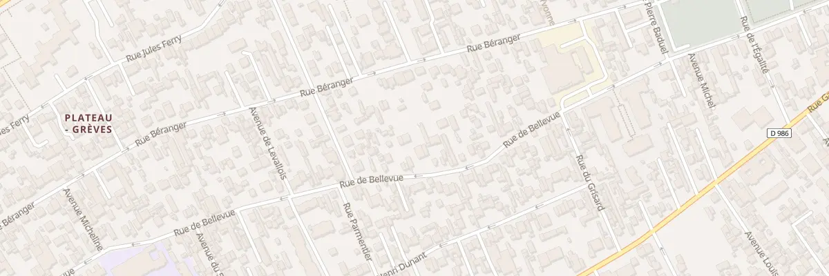 Plan du 90 Rue de Bellevue à Colombes