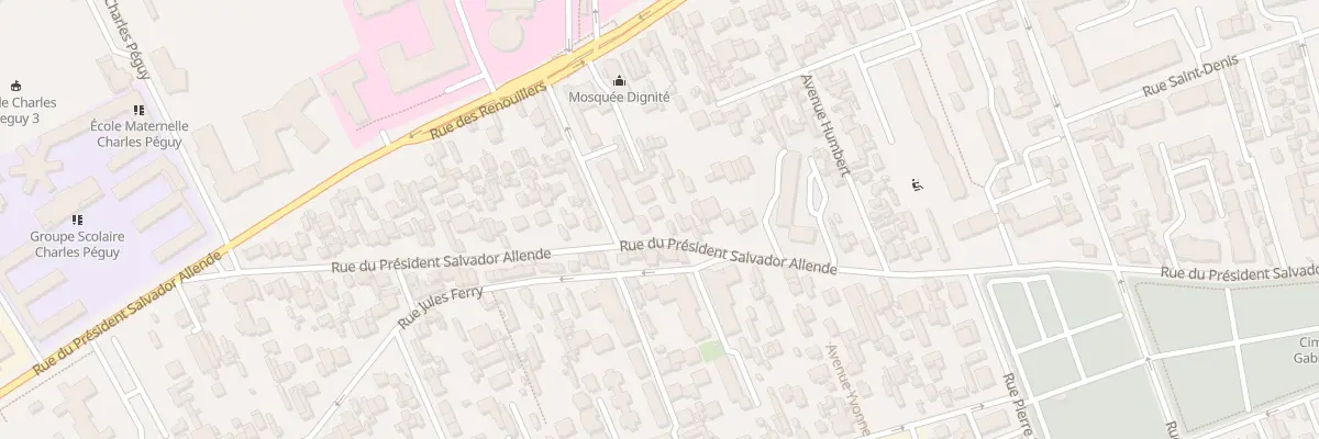 Plan du 182 Rue du Pdt Salvador Allende à Colombes