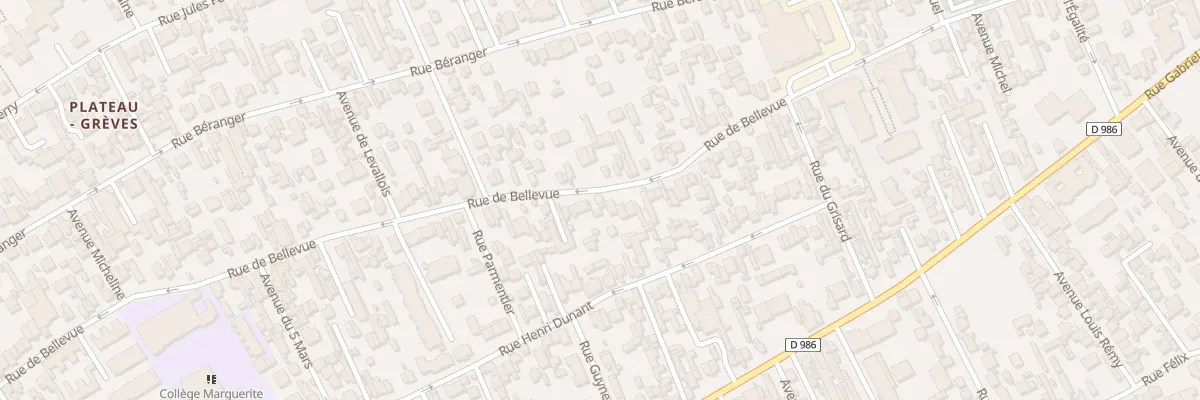 Plan du 169 Rue de Bellevue à Colombes