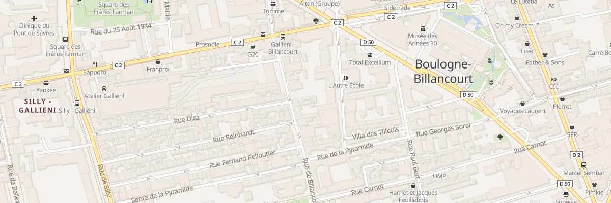 Plan du 139 Rue de Billancourt à Boulogne-Billancourt