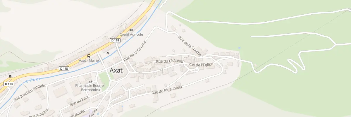 Plan du 12 Rue du Château à Axat