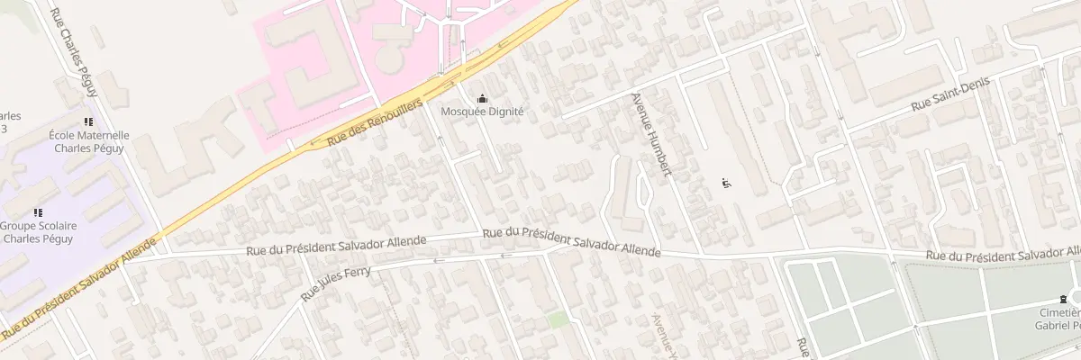 Plan du 168 Rue du Pdt Salvador Allende à Colombes