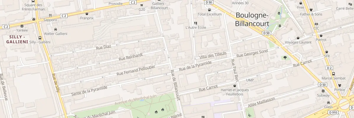Plan du 147B Rue de Billancourt à Boulogne-Billancourt