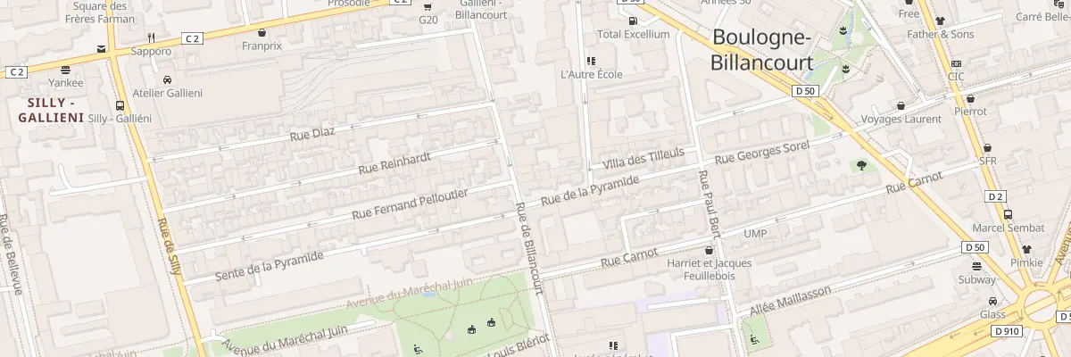 Plan du 147T Rue de Billancourt à Boulogne-Billancourt