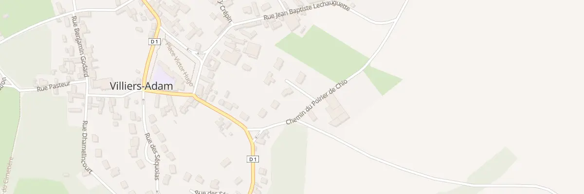 Plan du 1 All des Poiriers à Villiers-Adam