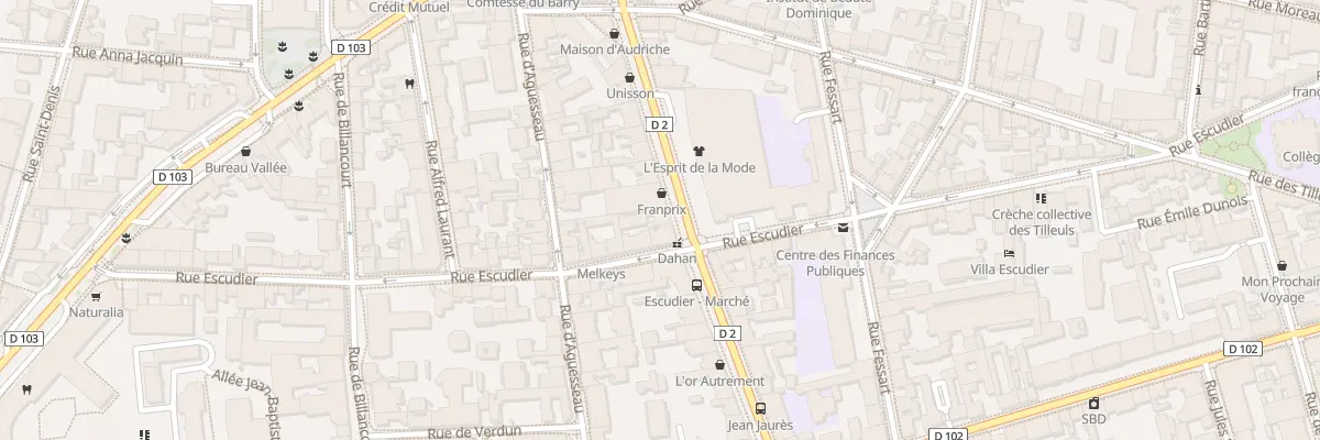 Plan du 22 Bd Jean Jaurès à Boulogne-Billancourt