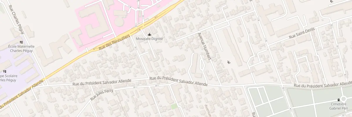 Plan du 160 Rue du Pdt Salvador Allende à Colombes