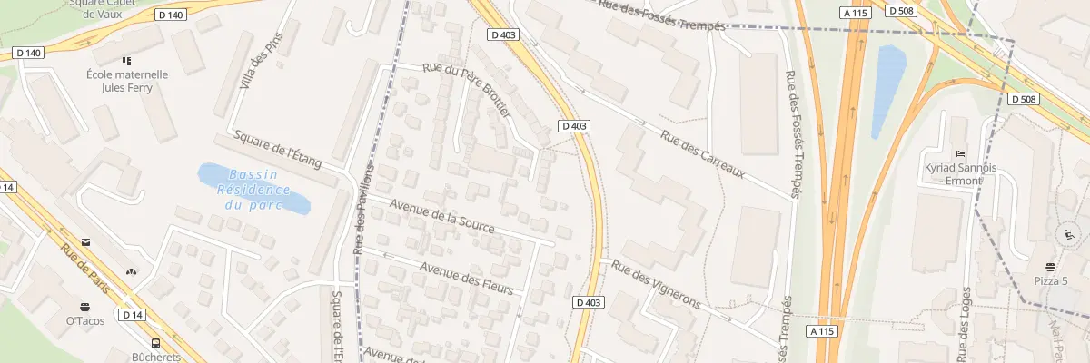 Plan du 22 Rue du Pere Brottier à Sannois