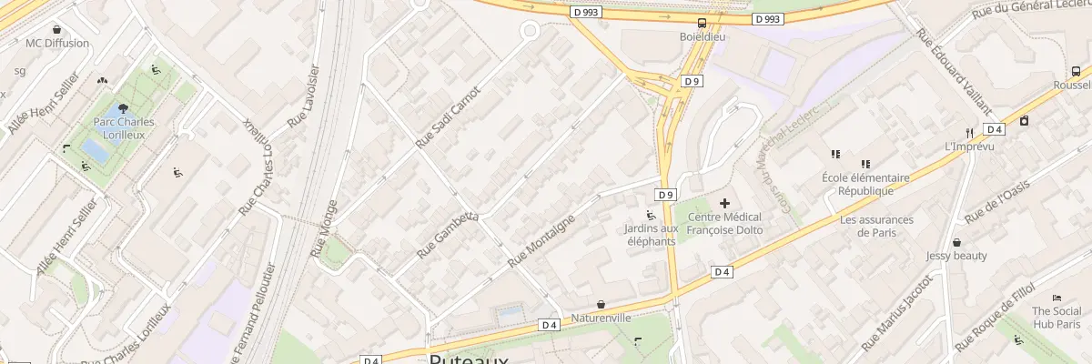 Plan du 34B Rue Gambetta à Puteaux