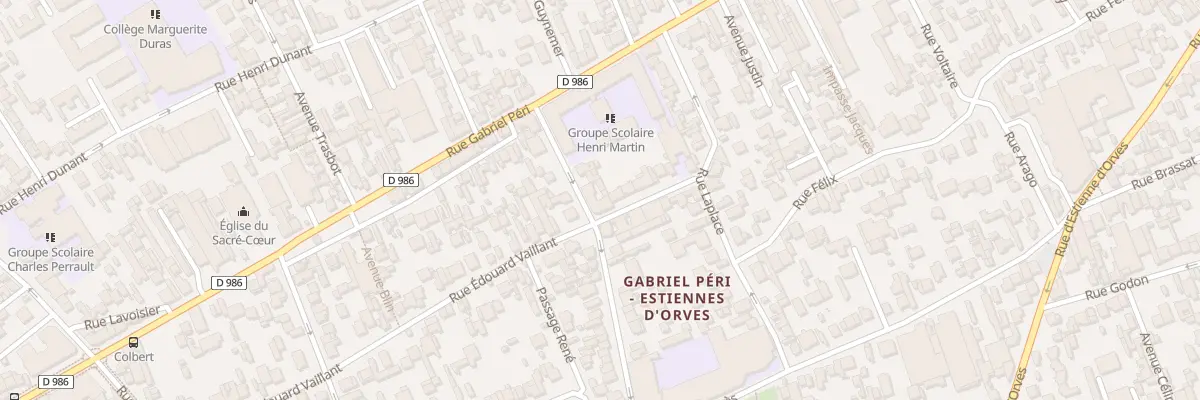 Plan du 20 Rue Edouard Vaillant à Colombes