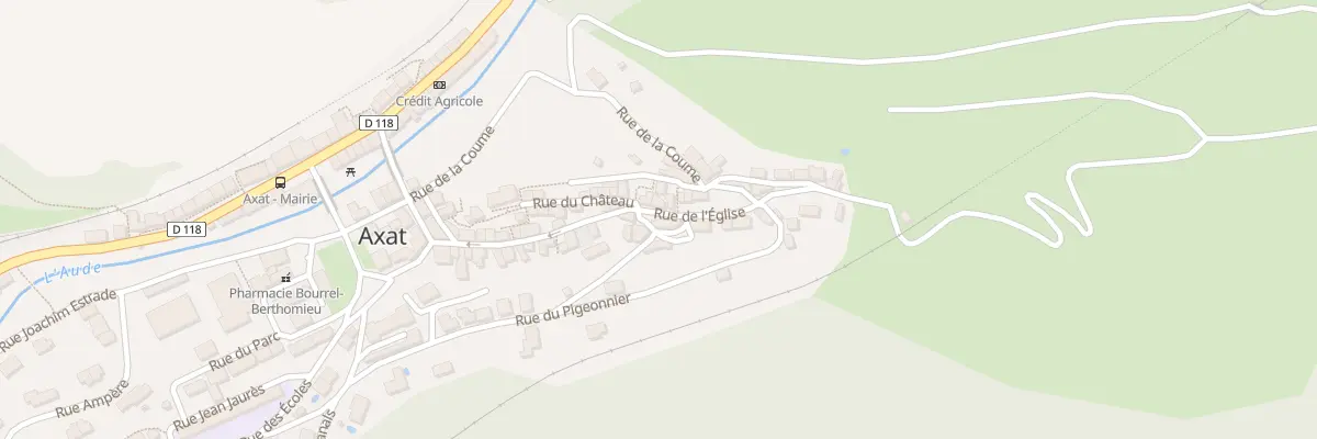 Plan du 46 Rue de l’Eglise à Axat