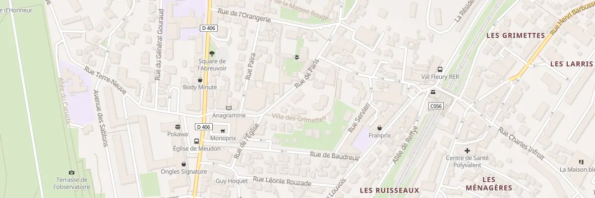 Plan du 107 Rue de Paris à Meudon