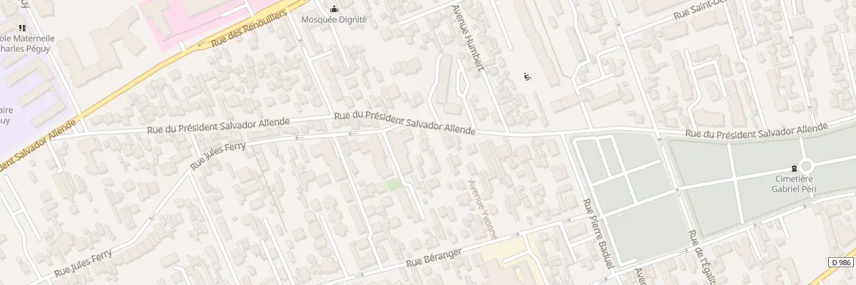 Plan du 41 Rue du Pdt Salvador Allende à Colombes