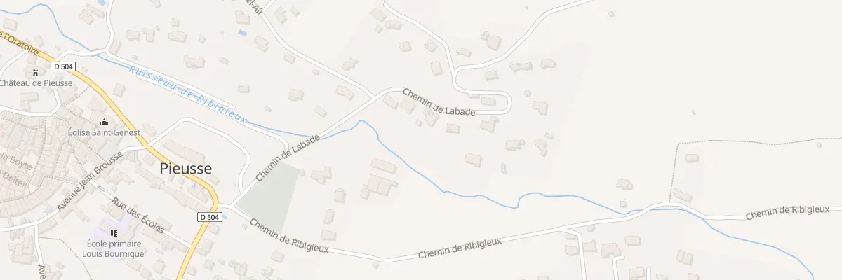 Plan du 8 Che de Labade à Pieusse