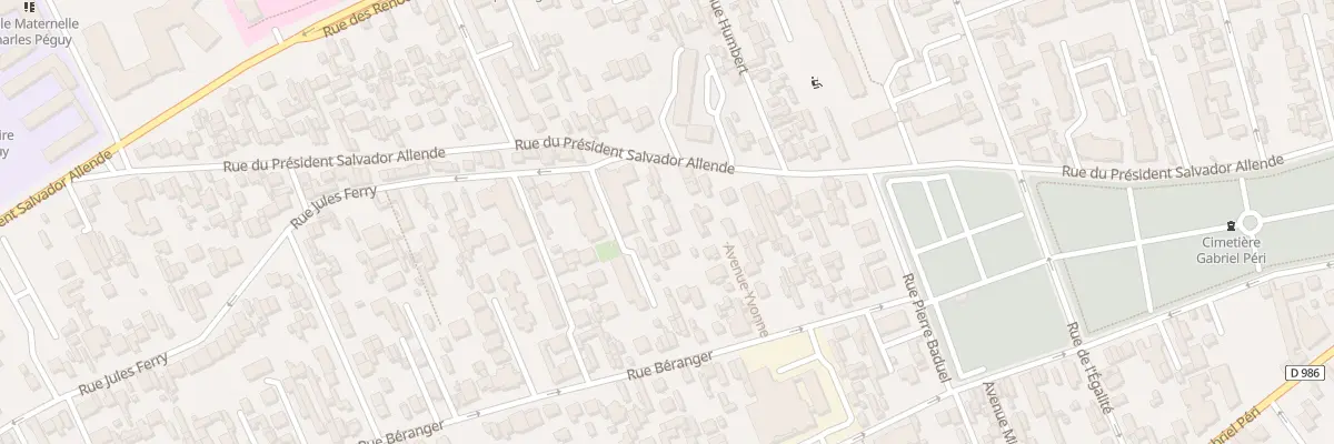 Plan du 43 Rue du Pdt Salvador Allende à Colombes