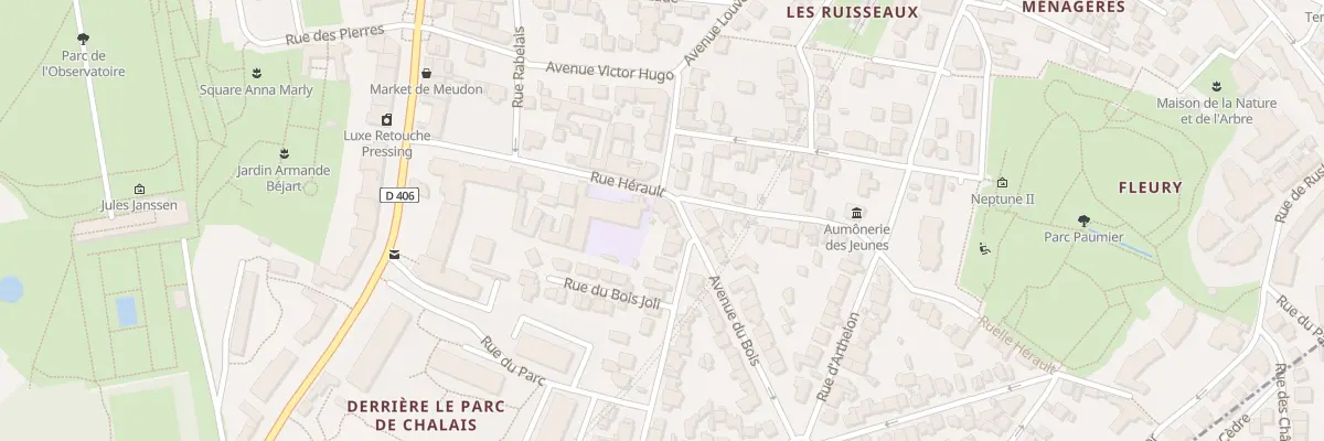 Plan du 2 Av du Bois à Meudon