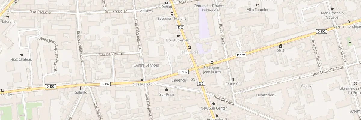 Plan du 38 Bd Jean Jaurès à Boulogne-Billancourt