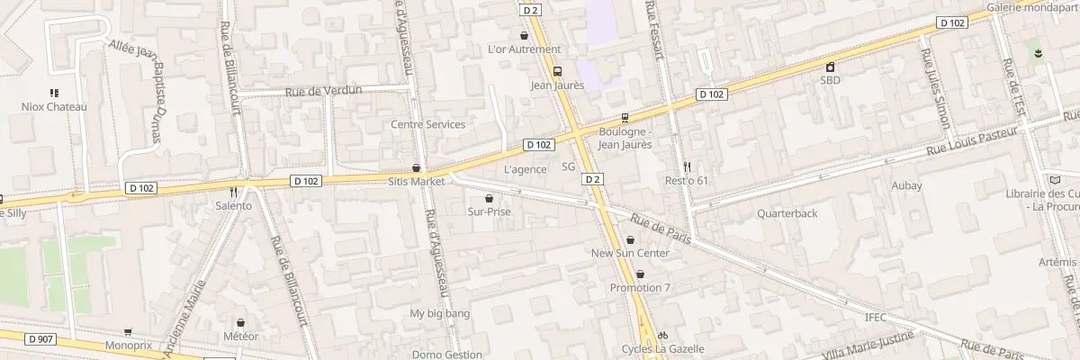 Plan du 120 Rue de Paris à Boulogne-Billancourt