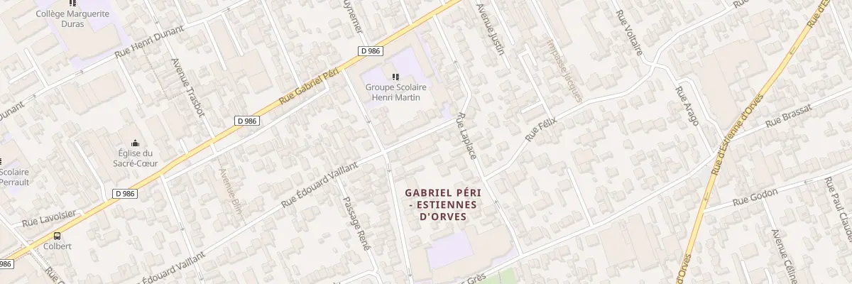 Plan du 7 Rue Edouard Vaillant à Colombes