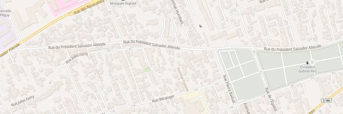 Plan du 35 Rue du Pdt Salvador Allende à Colombes