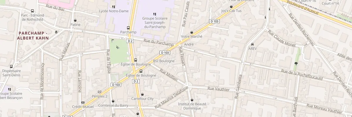 Plan du 4 Rue Fessart à Boulogne-Billancourt