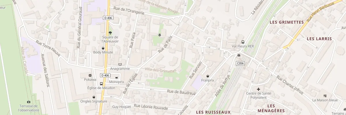 Plan du 105 Rue de Paris à Meudon