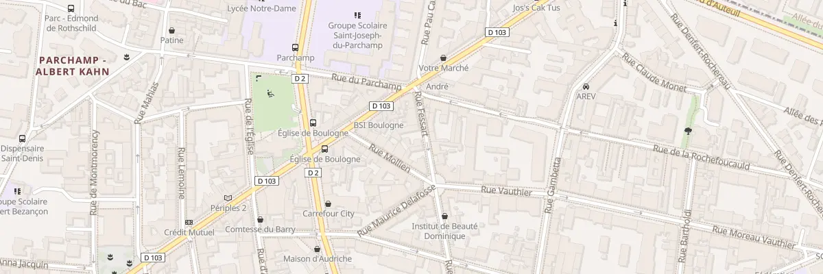 Plan du 6 Rue Fessart à Boulogne-Billancourt