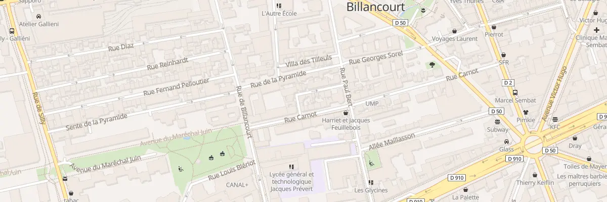 Plan du 11 Rue Blondeau à Boulogne-Billancourt