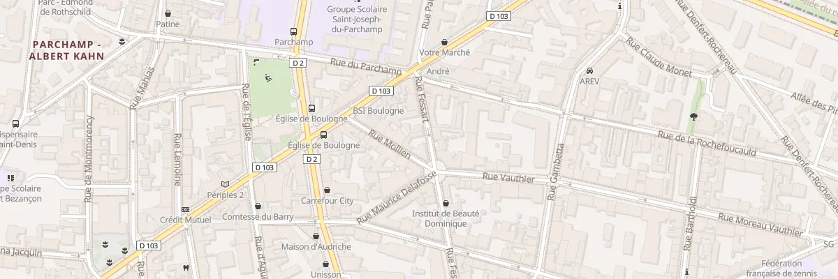 Plan du 10 Rue Fessart à Boulogne-Billancourt