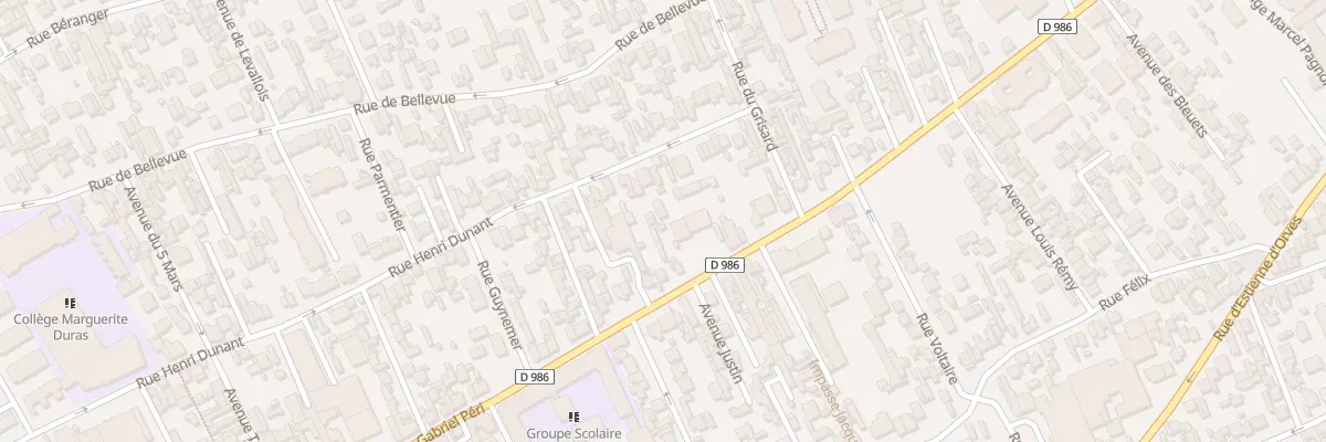 Plan du 25 Rue Henri Dunant à Colombes