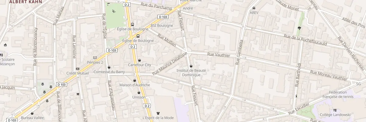Plan du 14 Rue Fessart à Boulogne-Billancourt