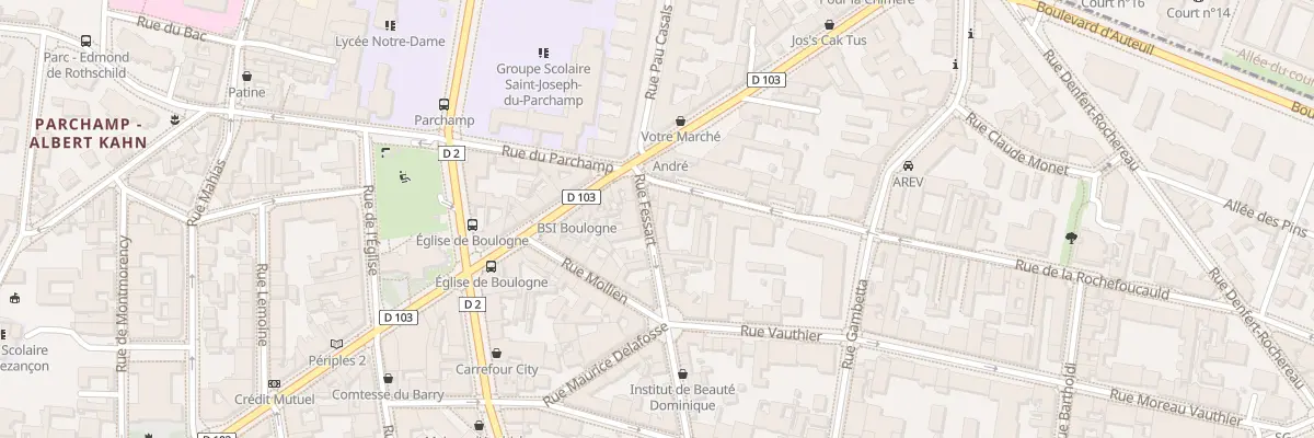 Plan du 1B Rue Fessart à Boulogne-Billancourt