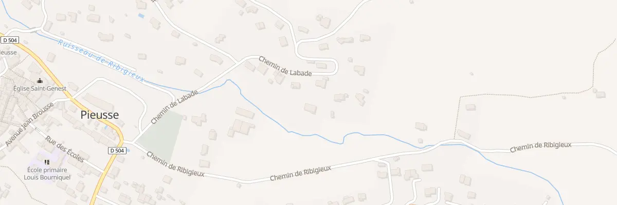 Plan du 315 Che de Labade à Pieusse