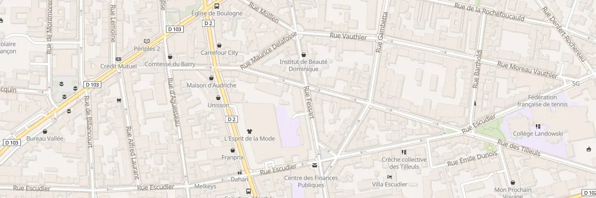 Plan du 22 Rue Fessart à Boulogne-Billancourt