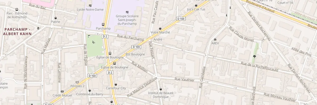 Plan du 3 Rue Fessart à Boulogne-Billancourt