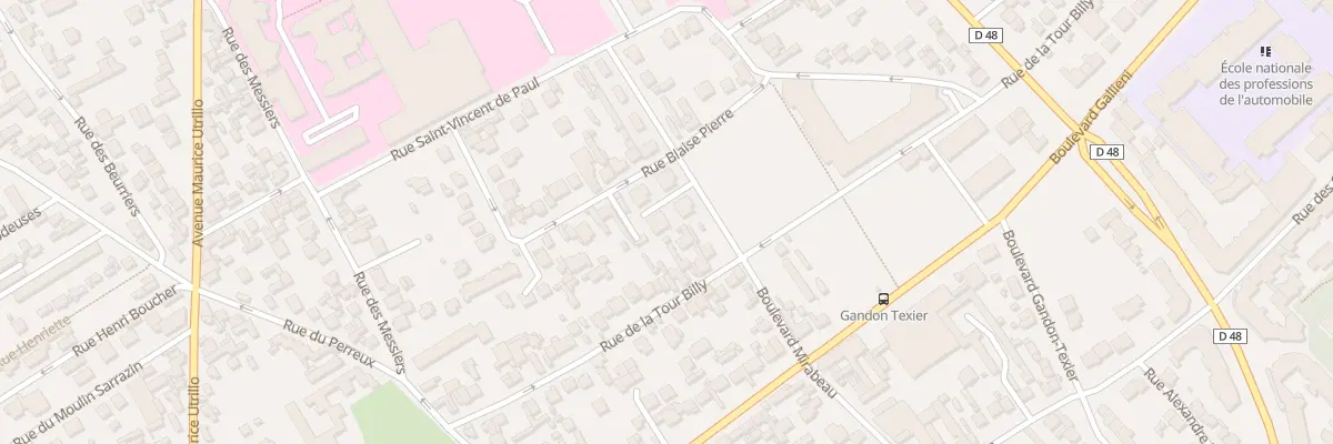Plan de la Rue Touzelin à Argenteuil