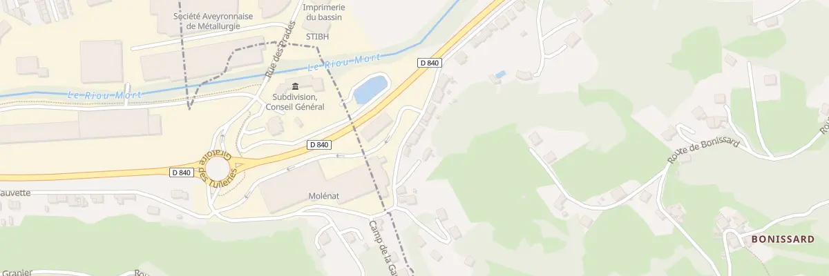Plan du 930 Rue Edouard Vaillant à Decazeville