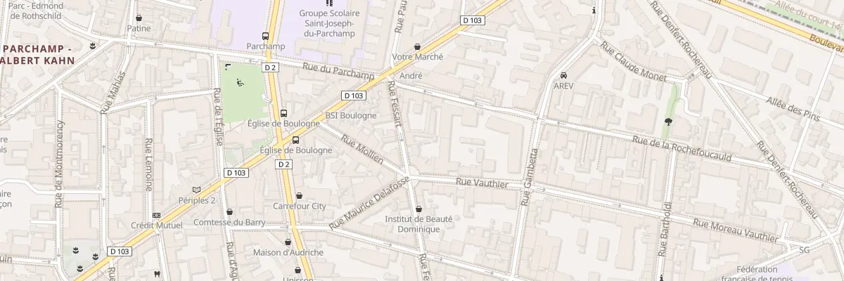 Plan du 5 Rue Fessart à Boulogne-Billancourt