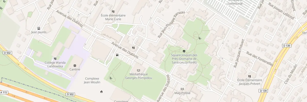 Plan du 1 Av Diablots à Saint-Leu-la-Forêt