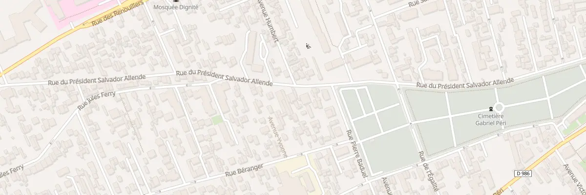 Plan du 17 Rue du Pdt Salvador Allende à Colombes