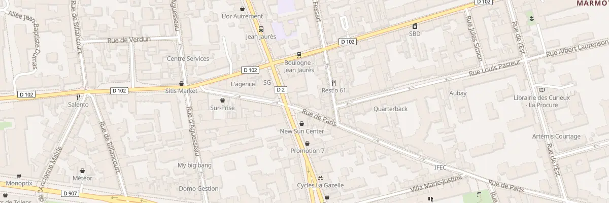 Plan du 112 Rue de Paris à Boulogne-Billancourt