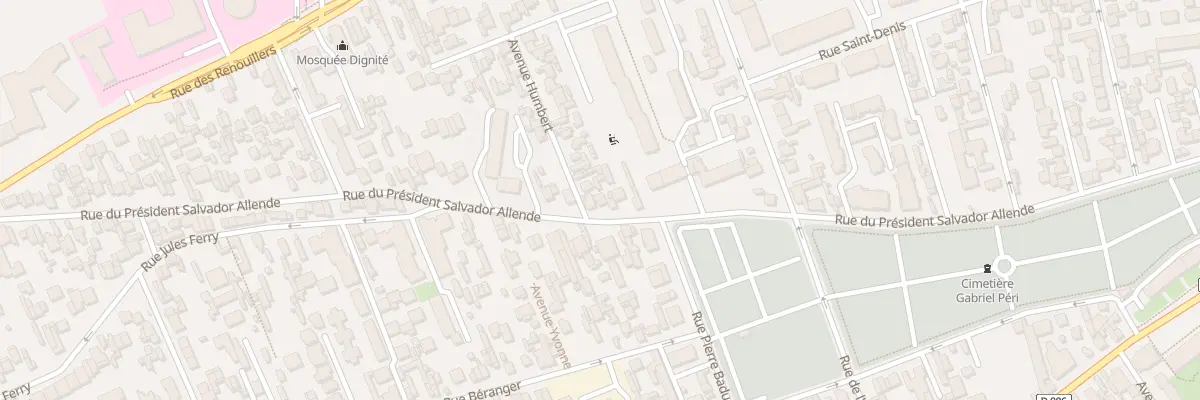 Plan du 126 Rue du Pdt Salvador Allende à Colombes