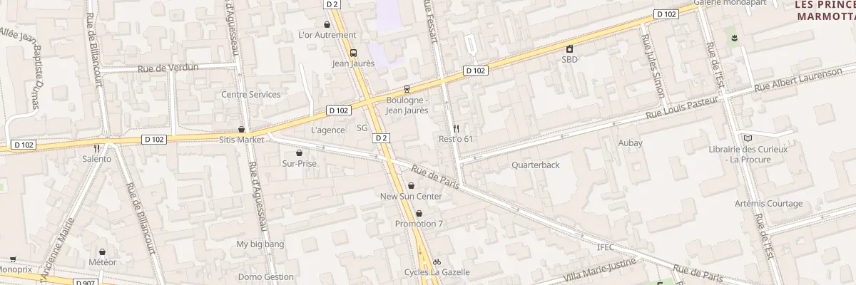 Plan du 110 Rue de Paris à Boulogne-Billancourt