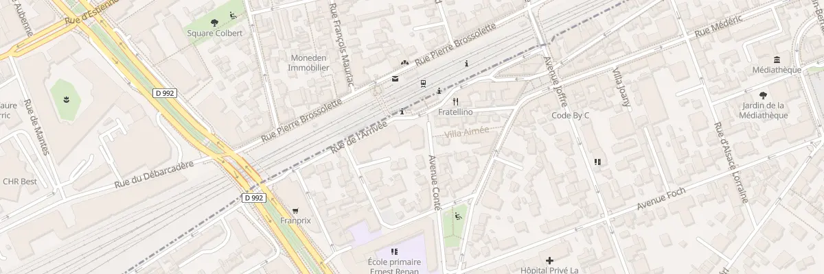 Plan du 2 Av Conté à La Garenne-Colombes