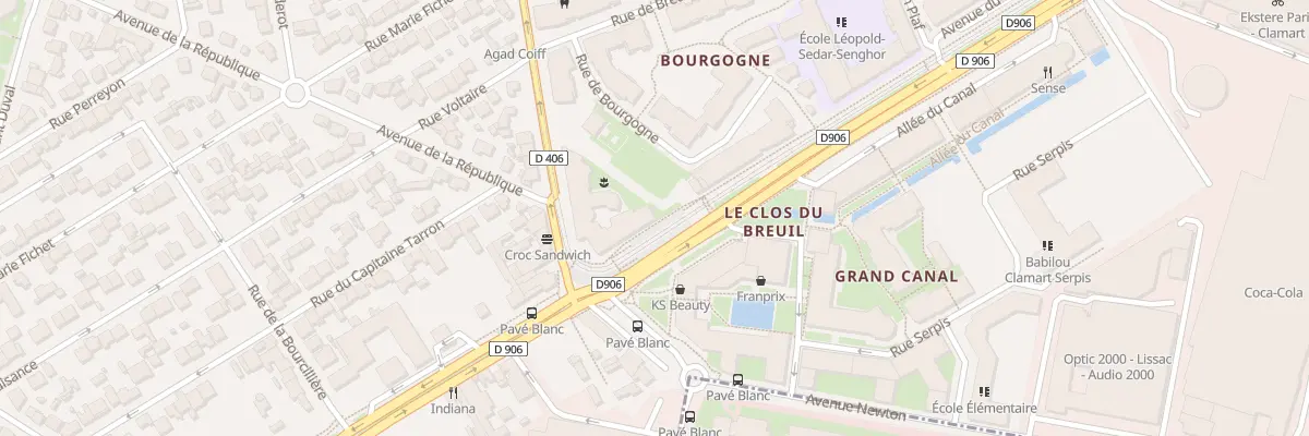 Plan du 10 Rte du Pavé Blanc à Clamart