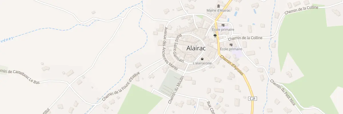 Plan du 36 Le Village à Alairac